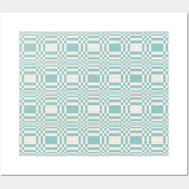 Modern Slate Blue Finnish Jute Pattern - Contemporary Design with Fibre Texture Wall Art by CottonGarb